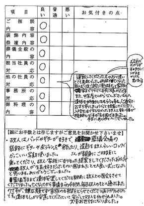 実際のお客様よりの声